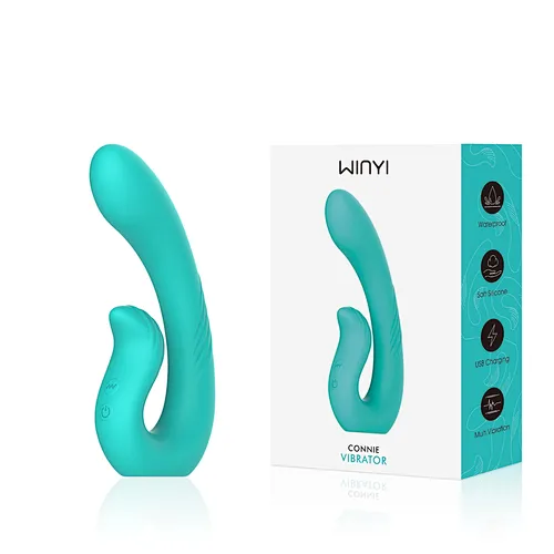sex vibrator for women-WINYI Supplier WHolesale OEMD ODM 2024 trending U Shaped Double Vibrator double vibrating g spot massager sex toy silicone wearable vibrator for women