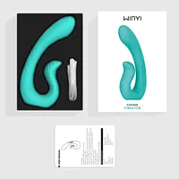 WINYI Supplier WHolesale OEMD ODM 2024 trending U Shaped Double Vibrator double vibrating g spot massager sex toy silicone wearable vibrator for women